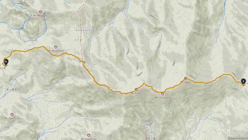 北奥千丈岳〜瑞牆山 ハイキングルート