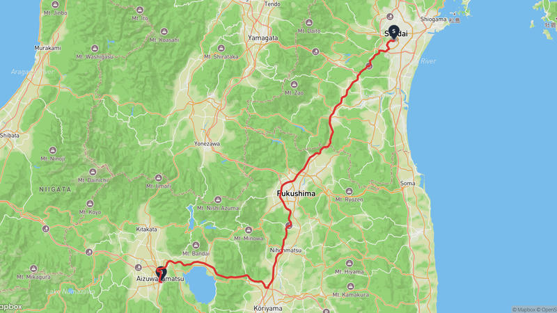 Zuihōden to Aizuwakamatsu Castle Drive