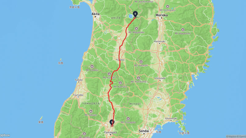 Tendo to Semboku Cycling Route