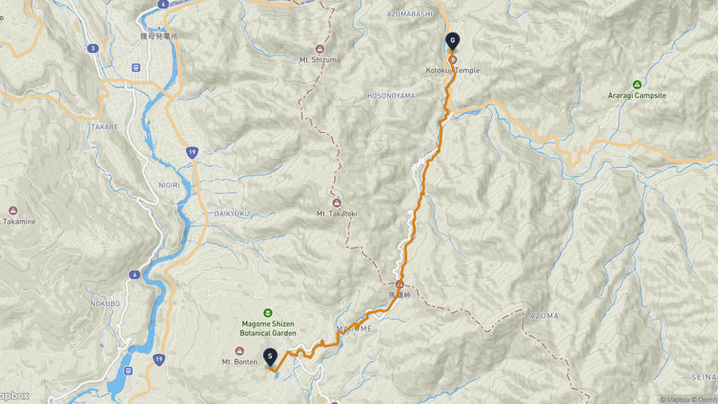 เส้นทางเดินป่า Magome-juku-Tsumago-juku