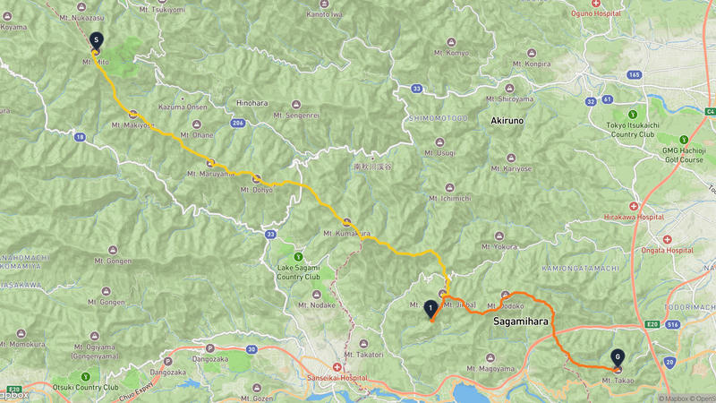 Santou yama to Mount Takao Hiking Route