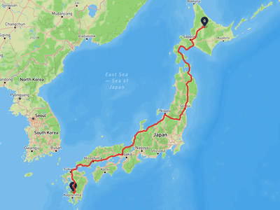 伊佐市 → 愛別町