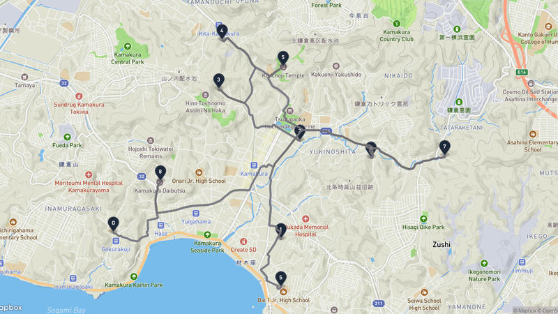 Kōmyō-ji Temple to Inamuragasaki Hiking Route