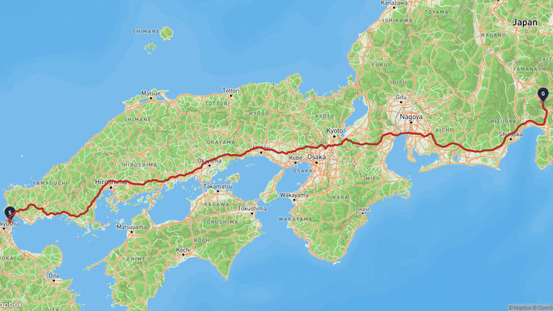 和布刈神社至山中湖 駕車路線