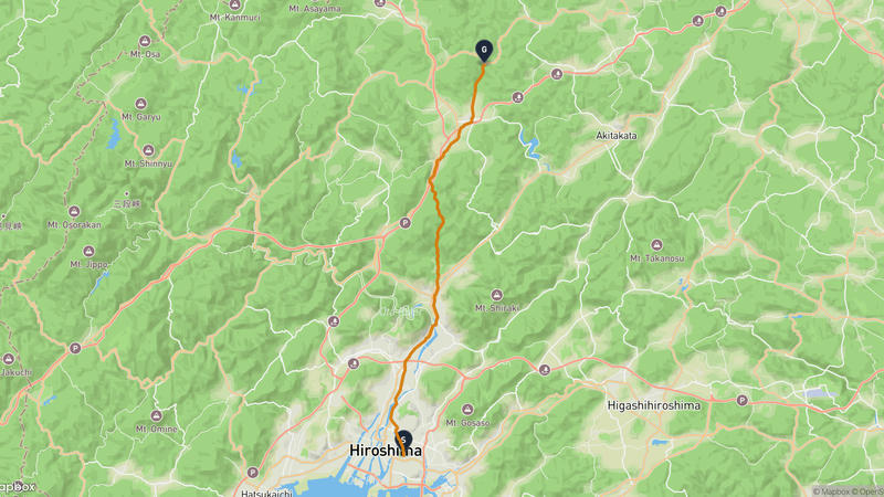 Hiroshima City Museum of Contemporary Art to Kitahiroshima Hiking Route