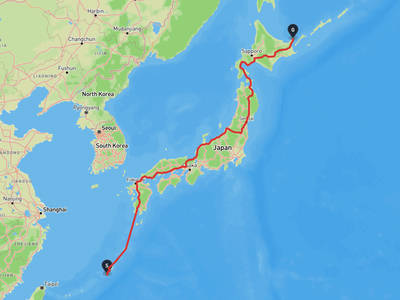 Yaese → Shiretoko National Park