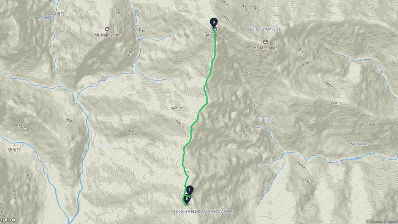 松本市至常念岳 登山路線