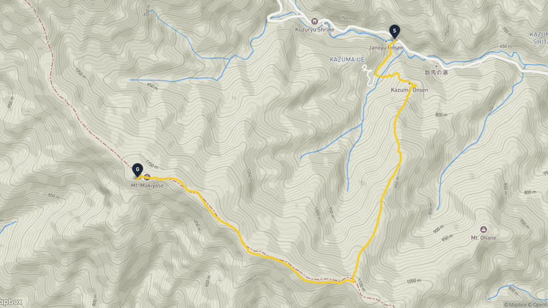Hinohara to Santou yama Hiking Route