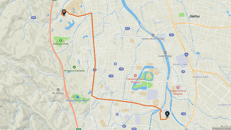 다카다성~가스가산성 드라이브 루트