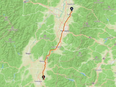 Yonezawa → Tendo