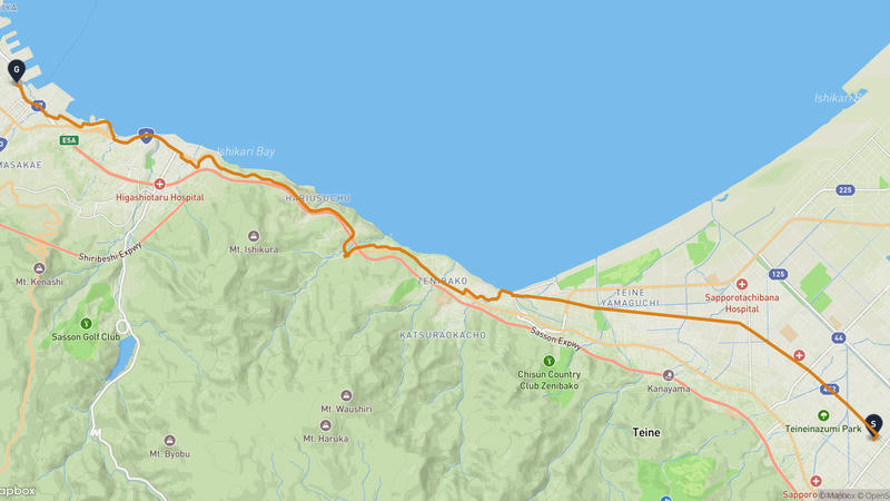 Teine Ward, Sapporo to Sumiyoshi Shrine Cycling Route