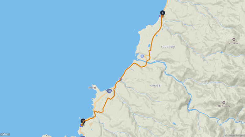 深浦町 徒步路线