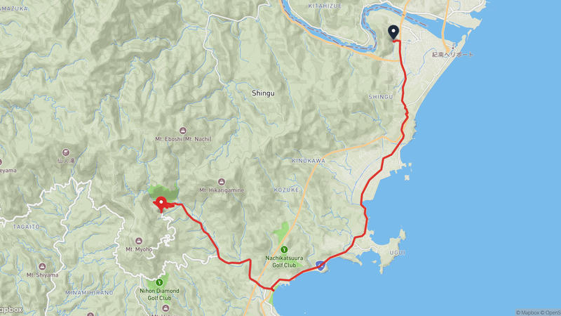 熊野速玉大社至熊野那智大社 登山路線