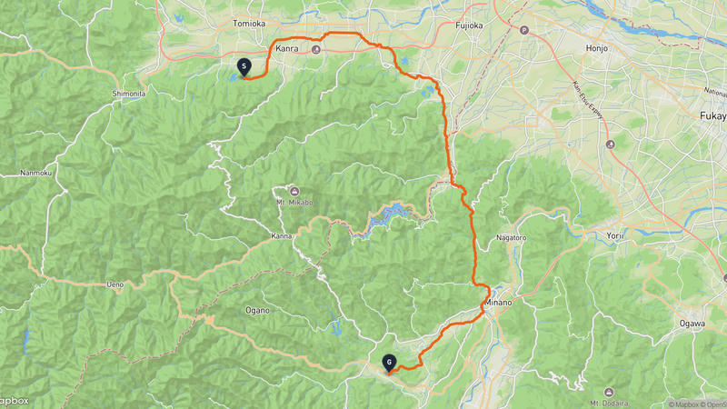Kanra to Ogano Hiking Route
