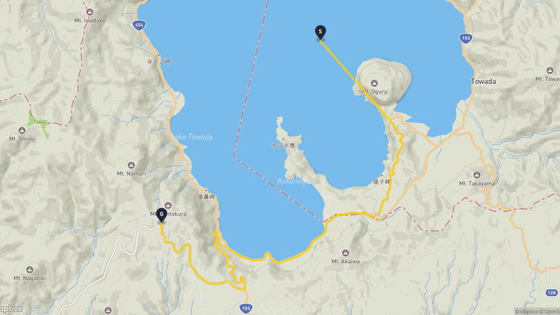 十和田湖至鹿角市 驾车路线