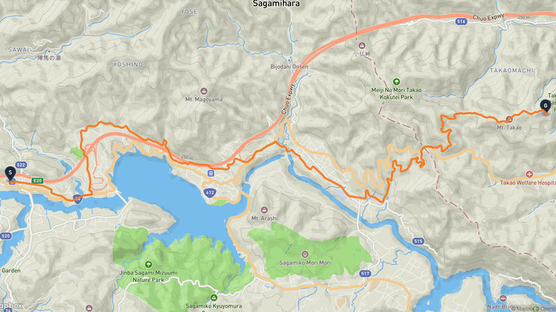 相模原市緑区至高尾山藥王院 徒步路线