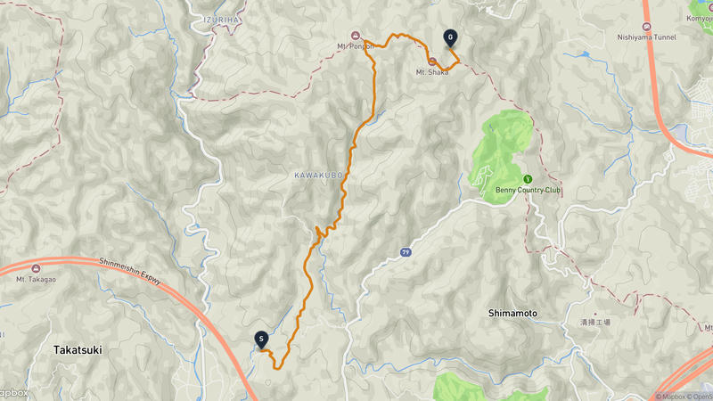 Takatsuki to Nishikyo Ward, Kyoto Hiking Route