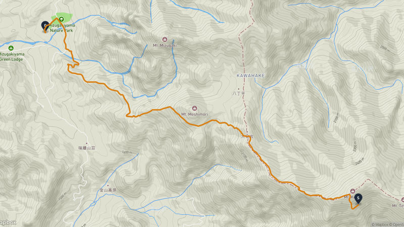 金峰山至瑞牆山 登山路線