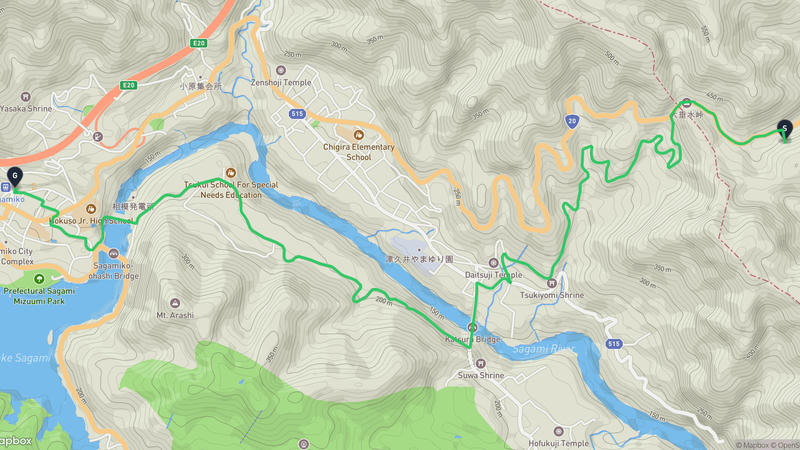 高尾山至相模湖 登山路線