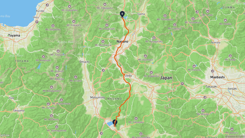 Yatsurugi Shrine to Shinano Hiking Route
