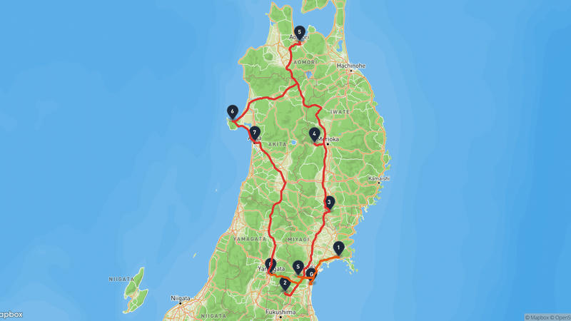Taihaku Ward, Sendai to Shimomasuda Shrine Drive