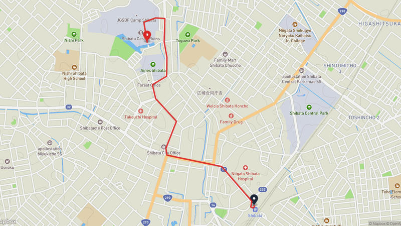 เส้นทางเดินป่า Shibata Castle Ruins Park-Shibata Castle