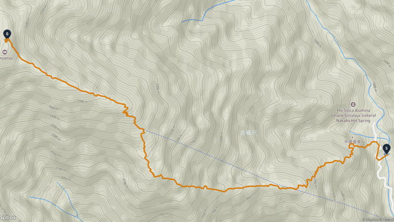 Ariake yama to Mount Tsubakuro Hiking Route