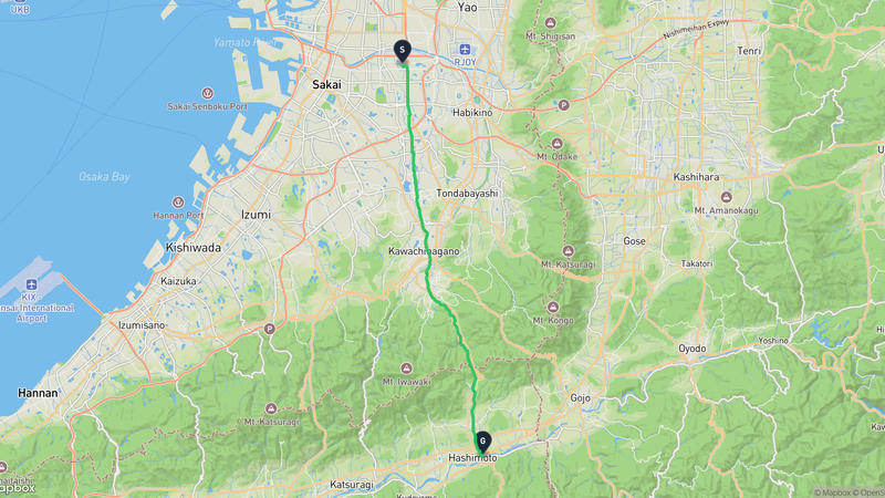 东除川至橋本市 徒步路线