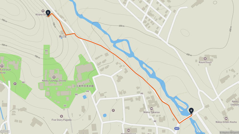 日光東照宮至輪王寺 徒步路线