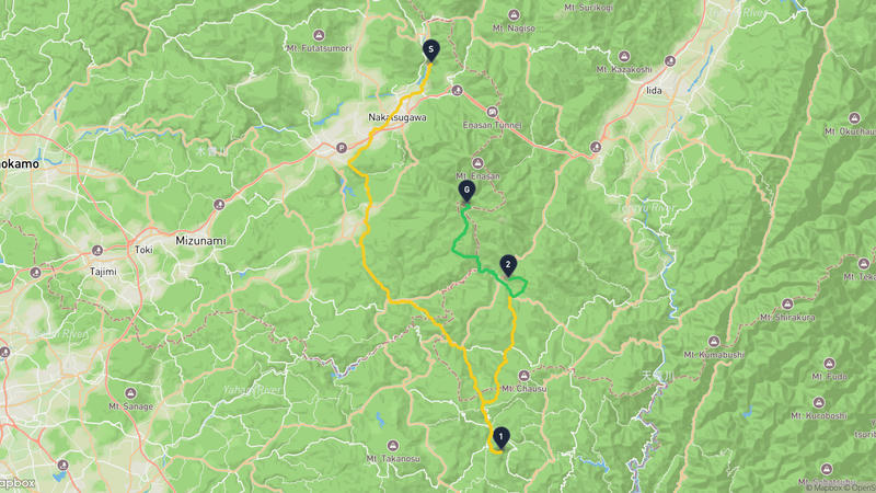 เส้นทางเดินป่า Magome-juku-Nakatsugawa