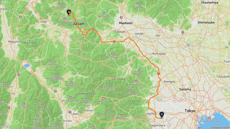 เส้นทางขับรถ Tsumagoi-Parthenon Tama
