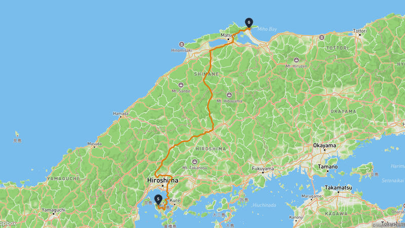 江田岛至境港市 駕車路線