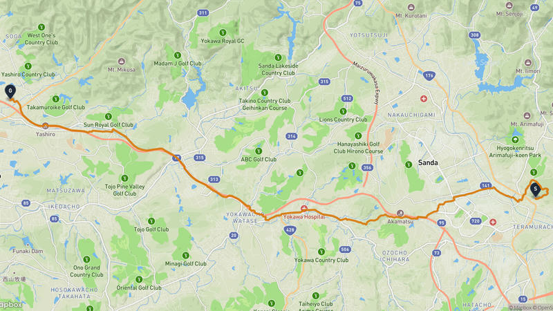 Kaburai-ji Temple to Kato Hiking Route
