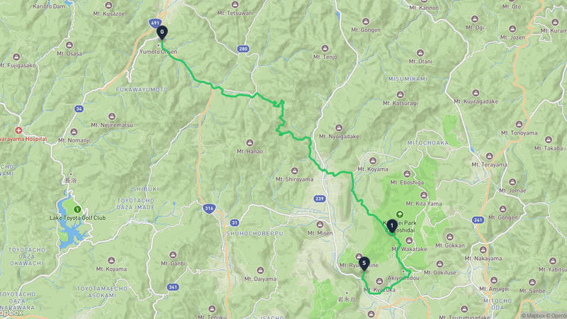 秋芳洞至長門市 登山路線