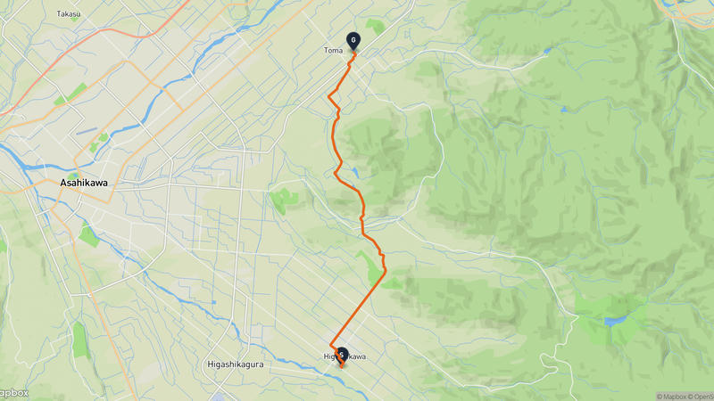 東川町至当麻町 登山路線