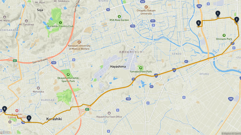 岡山市北区至觀龍寺 徒步路线