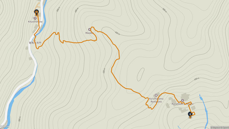 Kifune Shrine to Kurama-dera Temple Hiking Route