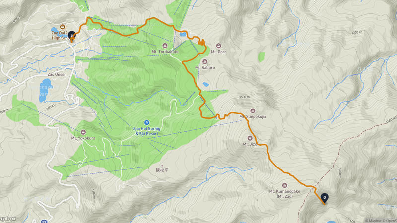 เส้นทางเดินป่า Yamagata-ซาโอะ