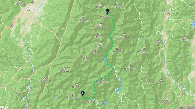 川根本町至荒川岳 徒步路线