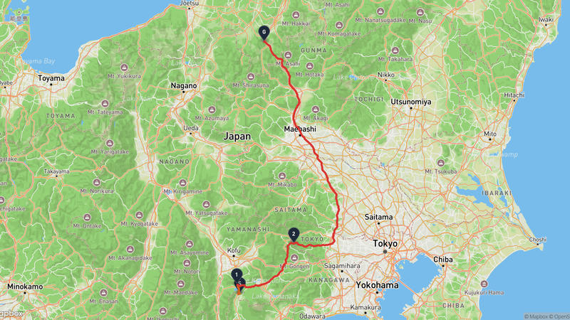 เส้นทางเดินป่า Fujikawaguchiko-Gala Yuzawa