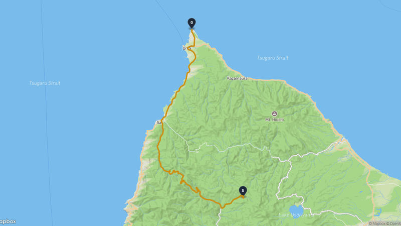 เส้นทางขับรถ Shimokita Peninsula-Cape Ōma