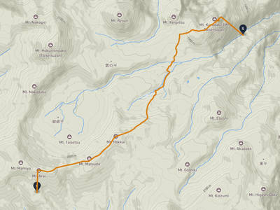 黑岳 → 旭岳