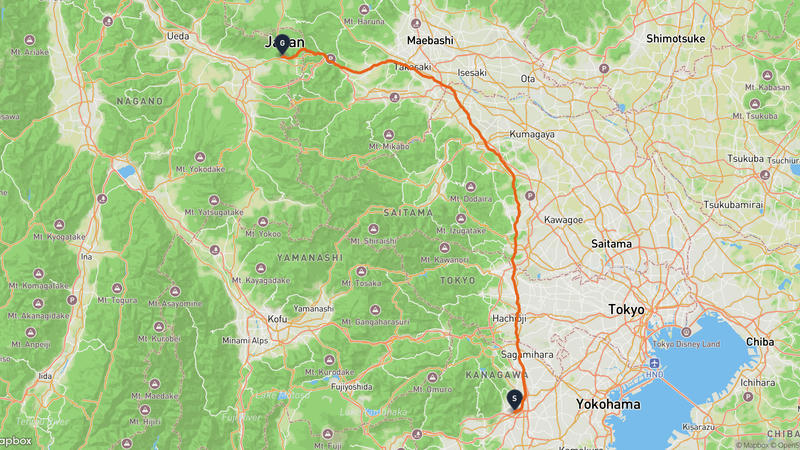 Isehara to Karuizawa Hiking Route