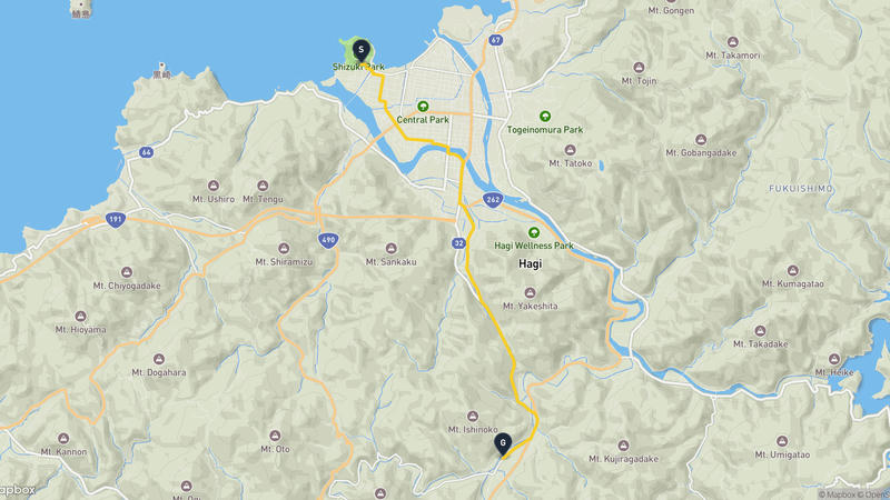 萩城至萩市 登山路線