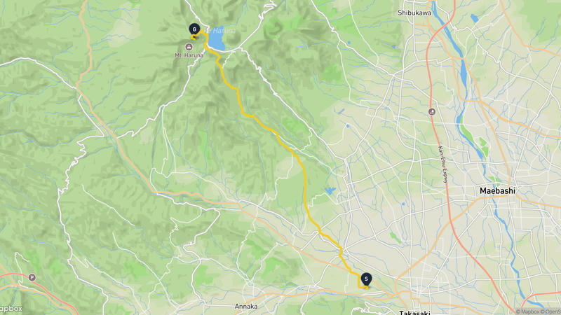 高崎市至榛名山 登山路線