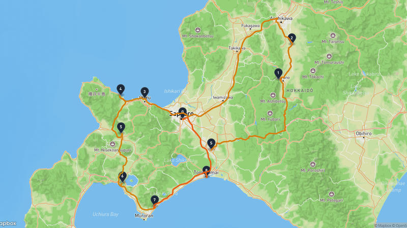 千歳市至札幌電視塔 駕車路線