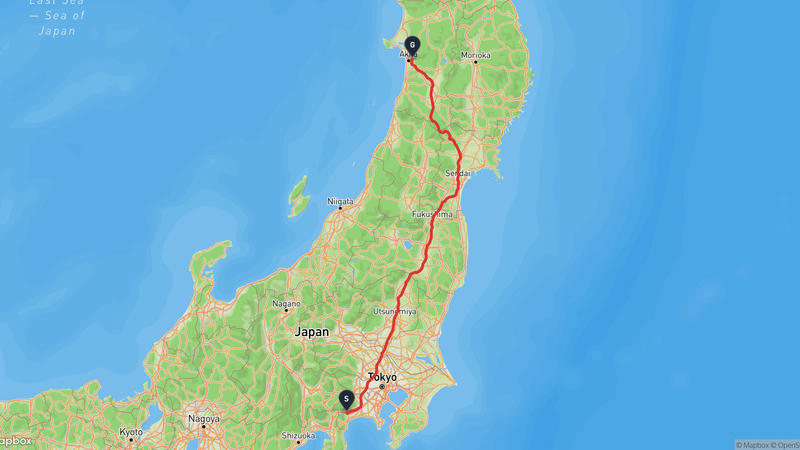 เส้นทางเดินป่า Matsuda-Akita