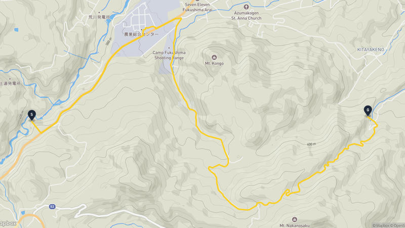 福島市 登山路線