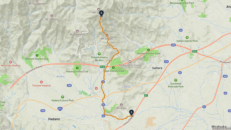 秦野市至大山 登山路線