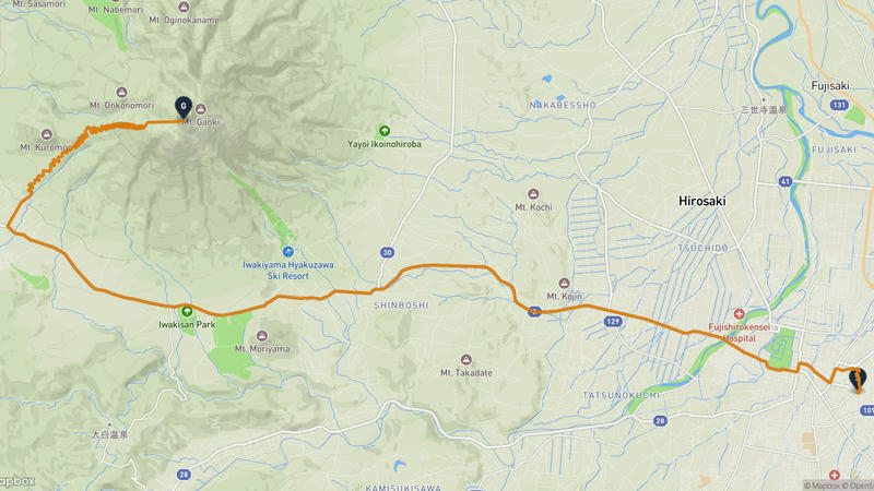 Hirosaki Castle to Mount Iwaki Drive